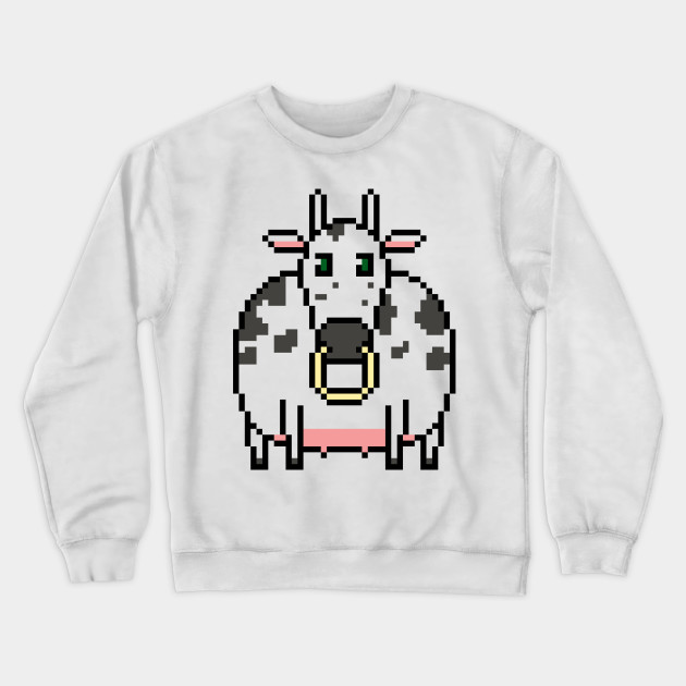 Isolated Pixel Art Cow Vector